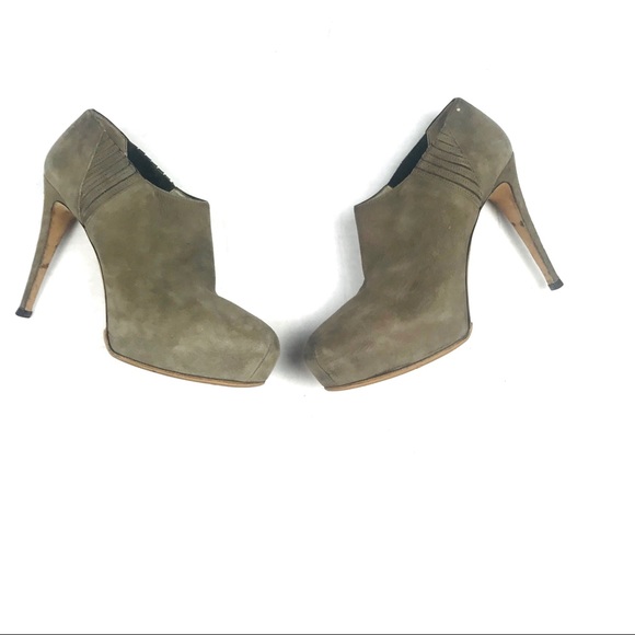 Brian Atwood Shoes - Brian Atwood leather round-toe platform booties